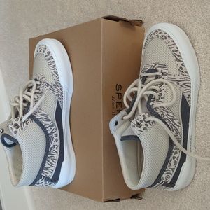 Sperry Soletide SeaCycled Mi Animal Grey High-Top Sneakers